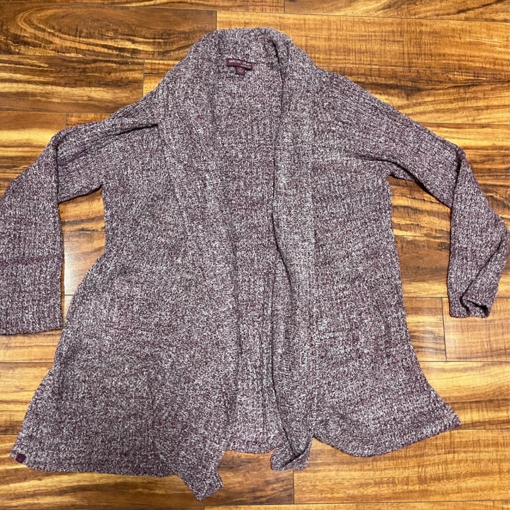 Barefoot Dreams Plum Open-Front Cozy Cardigan - Picture 4 of 7